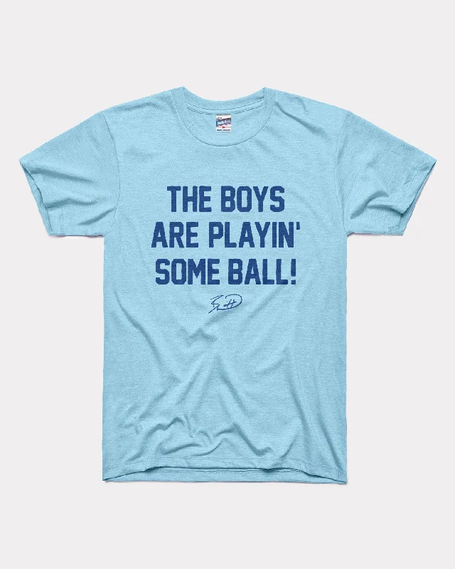 Boys Are Playin' Some Ball Powder Blue T-Shirt Terry Blend Velvet Blend Canvas Blend Boys Are Playin' Some Ball Powder Blue T-Shirt Terry Blend Velvet Blend Canvas Blend