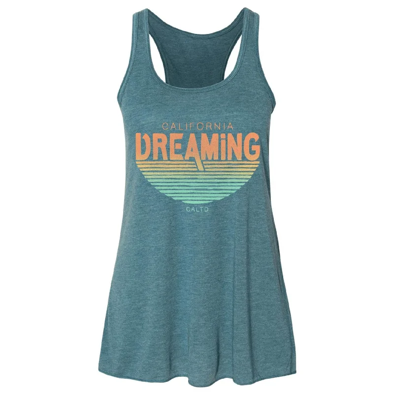 California Dreaming Flowy Tank mint tank top