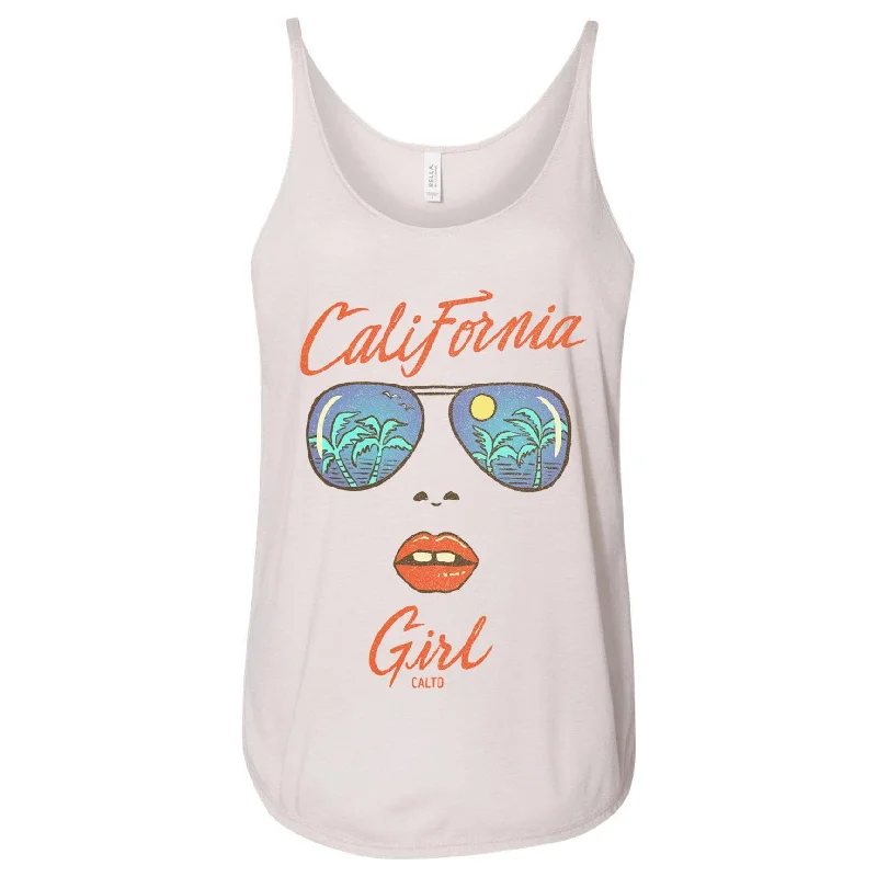 California Girl Glasses Flowy Tank fitness tank top