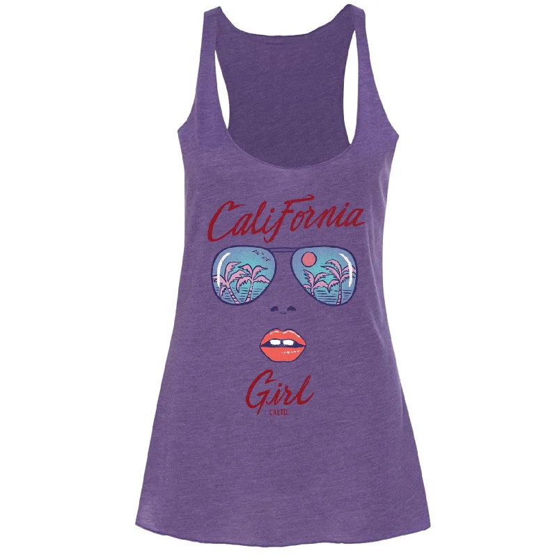 California Girl Glasses Racerback Tank yoga tank top