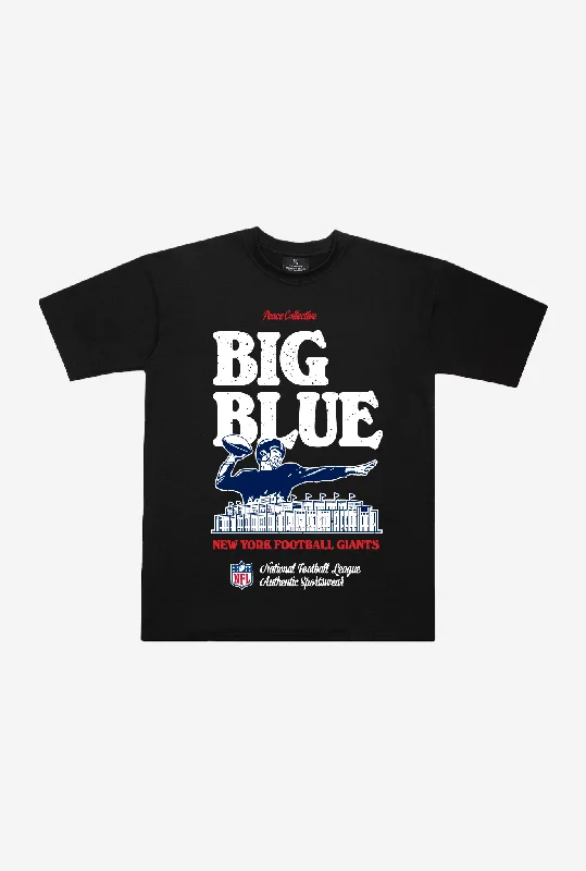 New York Giants Vintage Ad Heavyweight T-Shirt - Black Cotton Fabric Linen Fabric Terry Fabric New York Giants Vintage Ad Heavyweight T-Shirt - Black Cotton Fabric Linen Fabric Terry Fabric