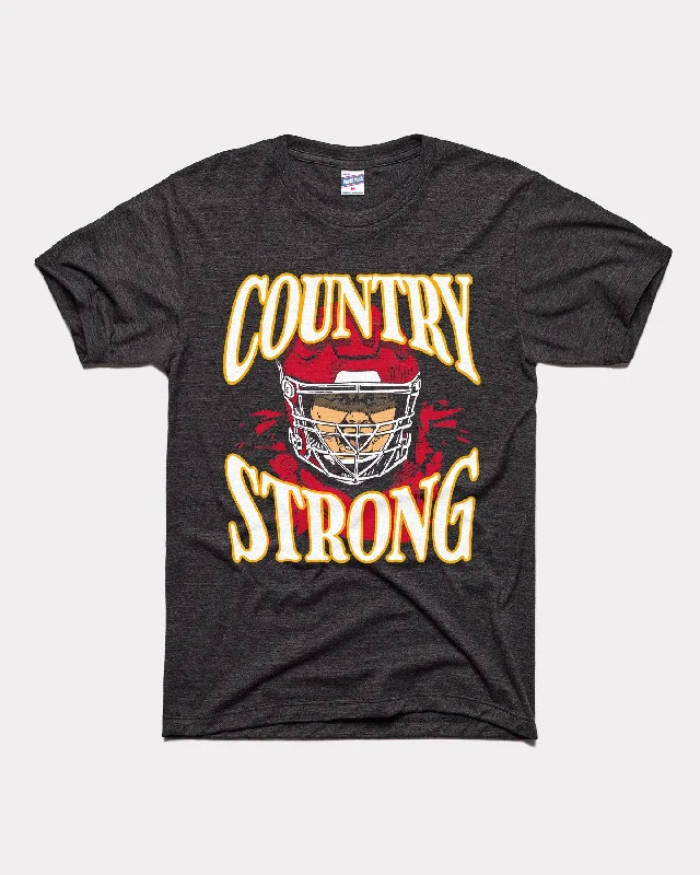 Country Strong Creed Humphrey Black T-Shirt V-Neck T-Shirt Long Sleeve Cotton