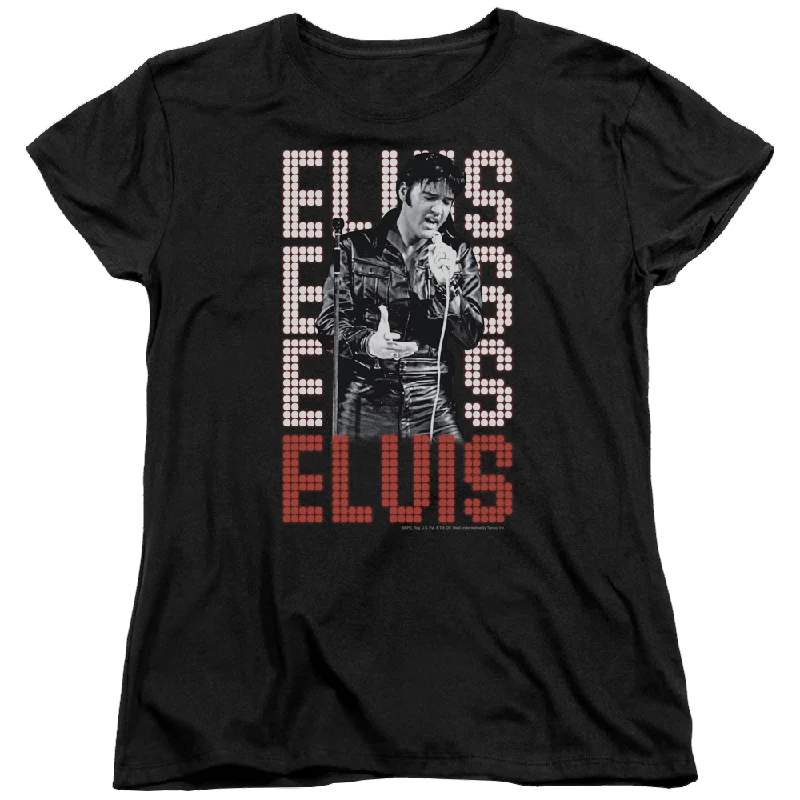 Elvis Presley 1968 - Women's T-Shirt Mesh Blend Leather Blend Suede Blend