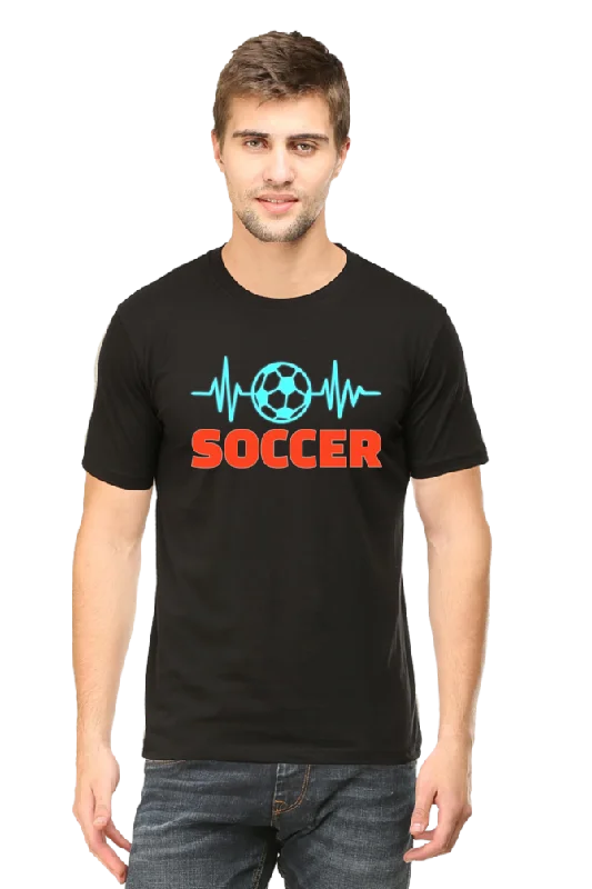 Soccer Love - Classic Unisex T-shirt Beaded Sequined Faux Fur