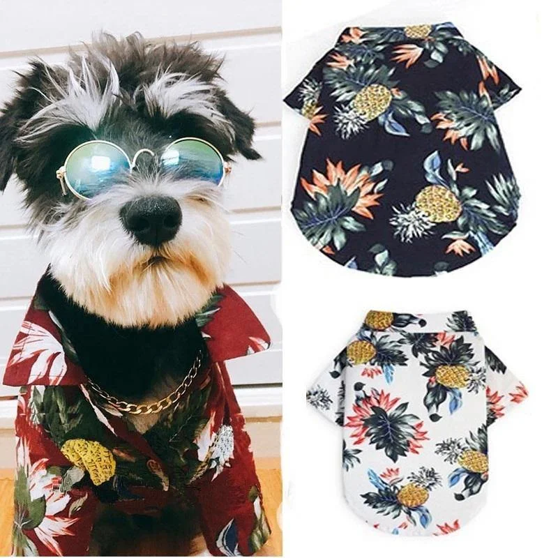 Hawaii Summer T-shirts Hooded Caped Shawl Collar