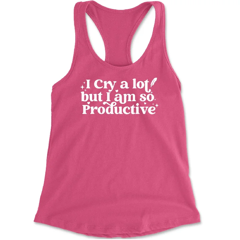 I Cry A Lot But I am So Productive TTPD Racerback Tank Top for Women cozy tank top