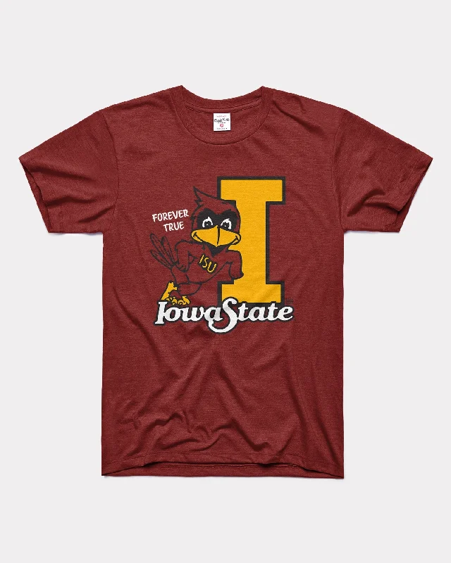 Iowa State Forever True Cardinal T-Shirt Mesh Blend Leather Blend Suede Blend