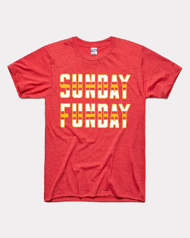 KC Sunday Funday Red T-Shirt Elegant Classic Vintage