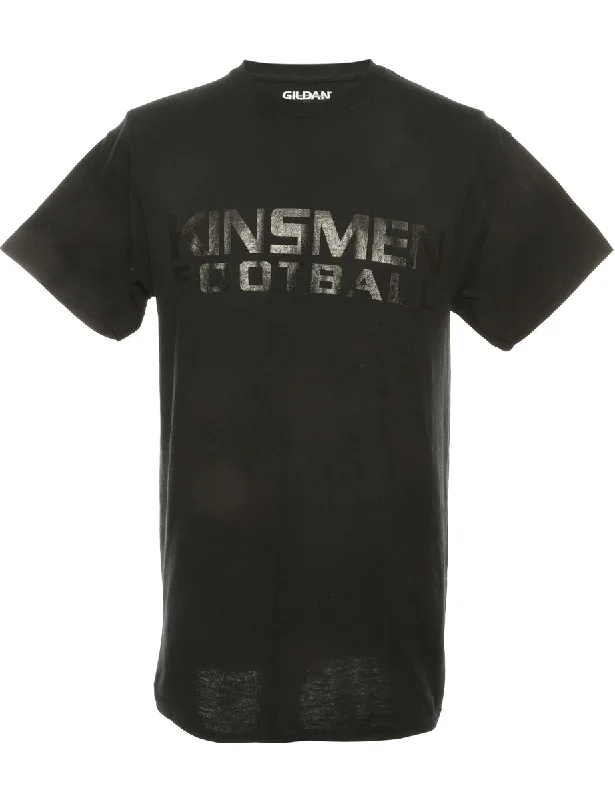Kinsmen Football Black Gildan Printed T-shirt - M Rayon Fabric Velvet Fabric Corduroy Fabric Kinsmen Football Black Gildan Printed T-shirt - M Rayon Fabric Velvet Fabric Corduroy Fabric