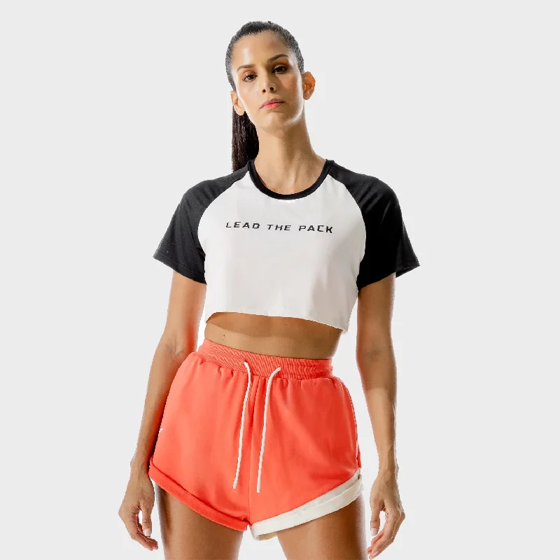 LAB360° Crop Tee - Whisper White Front Pockets Side Pockets Patch Pockets