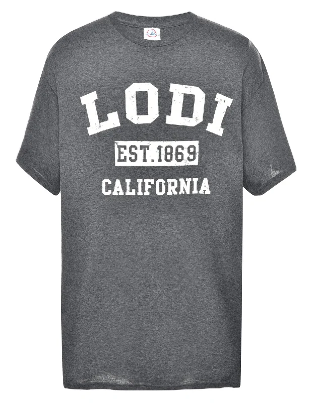 Lodi Printed T-shirt - L Chenille Blend Fleece Blend Nylon Blend