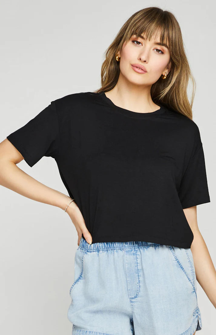 LOGAN TEE Silk Blend Satin Velvet