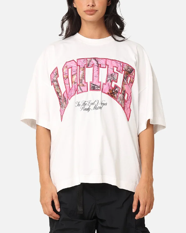Loiter Hunter T-Shirt Off White Real Fur Shearling Chenille