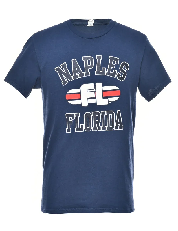 Naples Florida Printed T-shirt - S Iron Safe Non-Iron Wrinkle Free