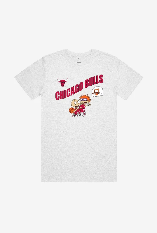 NBA x Rugrats Chicago Bulls Tommy/Chuckie T-Shirt - Ash Rayon Fabric Velvet Fabric Corduroy Fabric NBA x Rugrats Chicago Bulls Tommy/Chuckie T-Shirt - Ash Rayon Fabric Velvet Fabric Corduroy Fabric