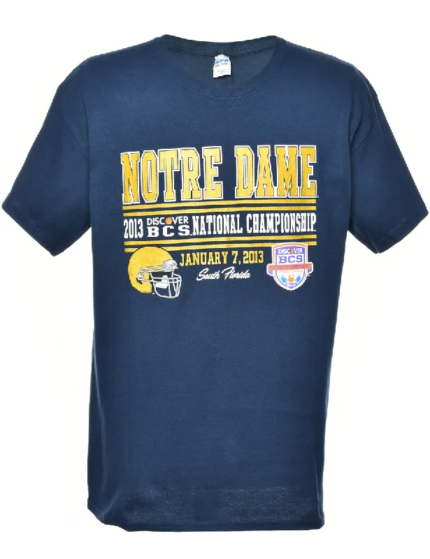 Notre Dame Printed T-shirt - L Oversized T-Shirt Spandex breathable