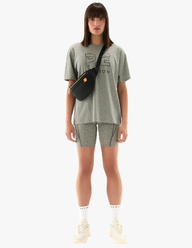 Heads Up Tee - Grey Marle Satin Blend Silk Blend Wool Blend