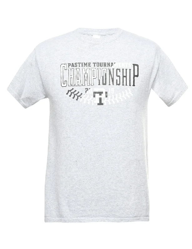 PT Championship Printed T-shirt - M Front Pockets Side Pockets Patch Pockets