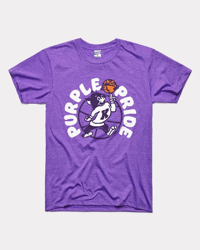 Purple Pride KSU Basketball Spin Purple T-Shirt Layered Multi-layer Single Layer