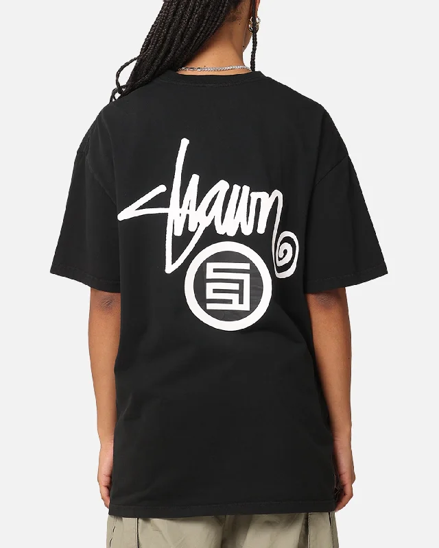 S Double Shawn Dot T-Shirt Washed Black Spandex Blend Rayon Blend Denim Blend