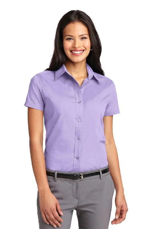 Port Authority Ladies Short Sleeve Easy Care  Shirt.  L508 Lace Blend Ribbed Blend Corduroy Blend