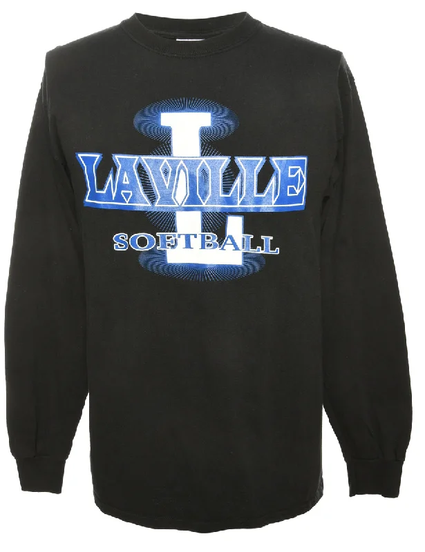 Softball Laville Navy & Black Sports T-shirt - M Jersey Fabric Tulle Fabric Batik Fabric Softball Laville Navy & Black Sports T-shirt - M Jersey Fabric Tulle Fabric Batik Fabric