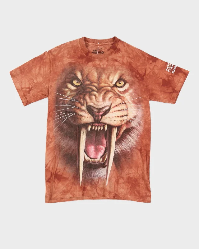 Tiger Graphic T-Shirt - S Chenille Blend Fleece Blend Nylon Blend