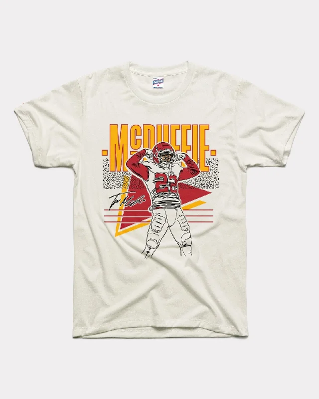 Trent McDuffie Flex Vintage White T-Shirt Rayon Velvet Corduroy