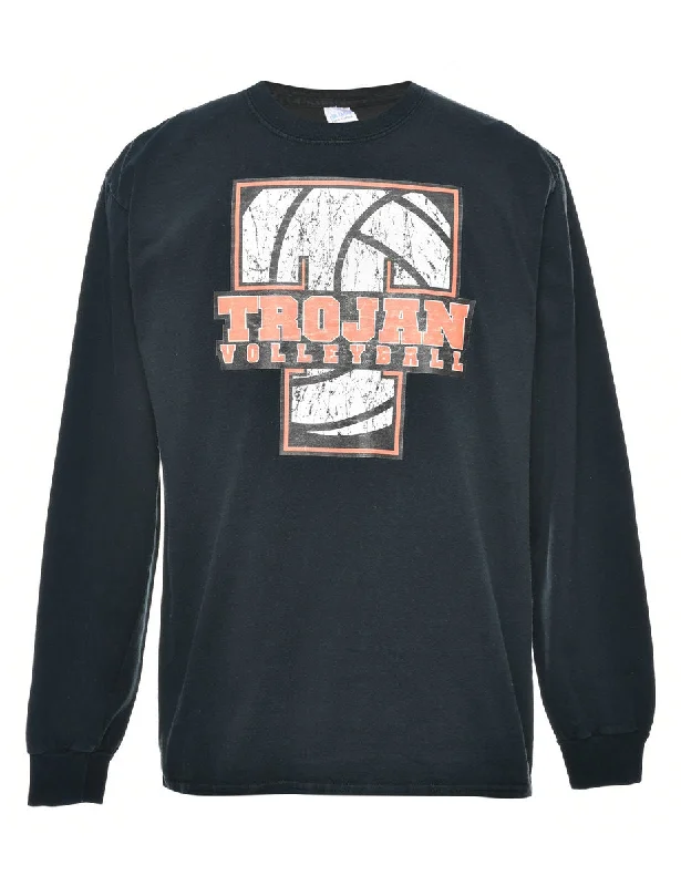 Trojan Volleyball Printed T-shirt - M Nylon Fabric Polyester Fabric Spandex Fabric