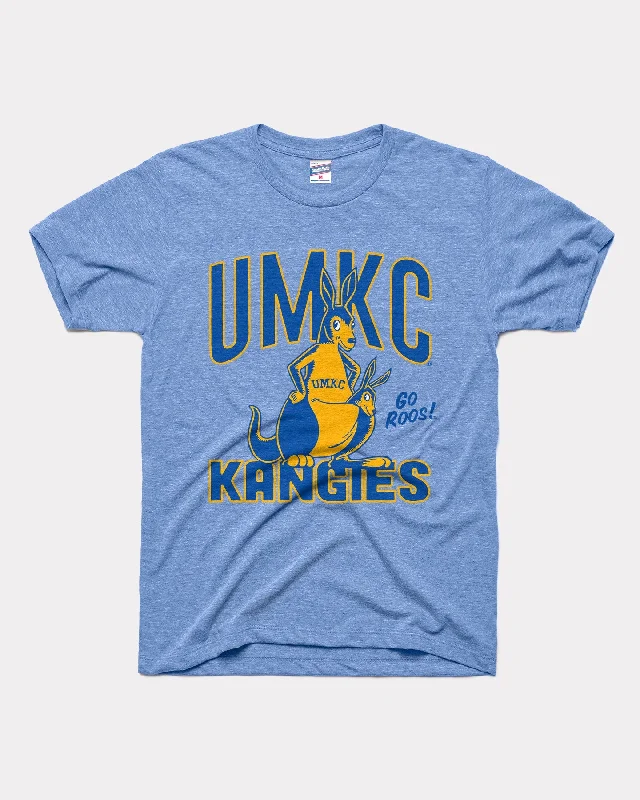 UMKC Kangies Vintage Blue T-Shirt Houndstooth Herringbone Solid
