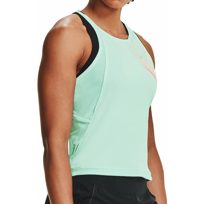 Under Armour Qualifier Iso-Chill Womens Running Vest Tank Top - Blue trendy tank top