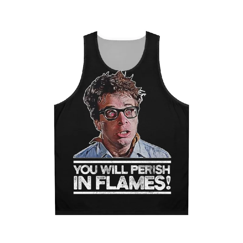 Unisex "You Will Perish in Flames" Tank Top for Ghost Hunters navy tank top