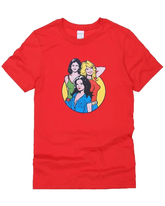 Vintage 70s Charlies Angels Vinyl Transfer T-Shirt Nylon Fabric Polyester Fabric Spandex Fabric Vintage 70s Charlies Angels Vinyl Transfer T-Shirt Nylon Fabric Polyester Fabric Spandex Fabric