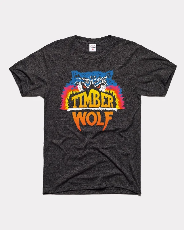 Worlds of Fun Timber Wolf Vintage Black T-Shirt Machine Wash Dry Clean Hand Wash