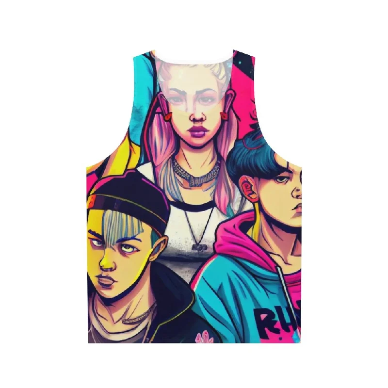 Young Royals Cyberpunk Manga Style Unisex Tank Top flexible tank top