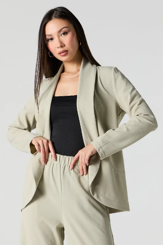 Crepe Open Front Blazer Women's Unique Blazer