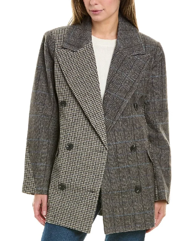 Avec Les Filles Wool-Blend Blazer Women's Premium Blazer