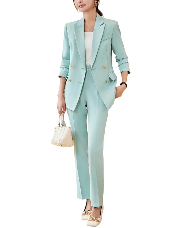 Bossy Chic 2pc Blazer & Pant Set Women's Trendy Jacket