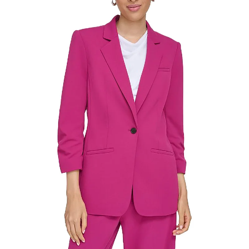 Calvin Klein Womens Solid Office One-Button Blazer Women's Classic Blazer