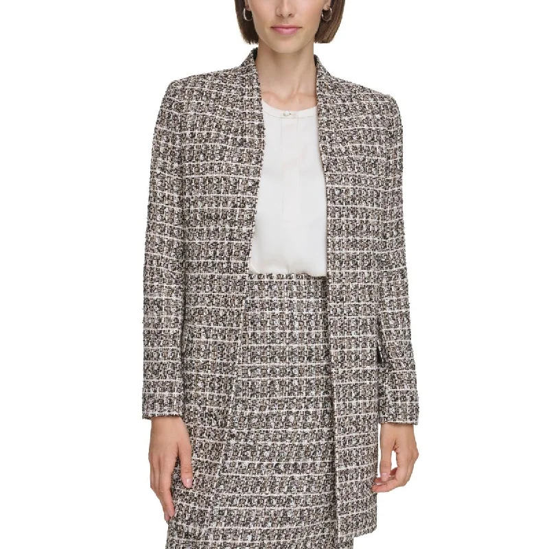 Calvin Klein Womens Tween Collarless Open-Front Blazer Women's Premium Blazer