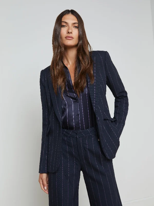 Chamberlain Pinstriped Blazer Women's Handmade Blazer