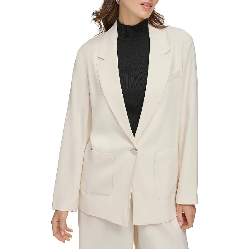 DKNY Womens Office Business One-Button Blazer Women's Party Jacket