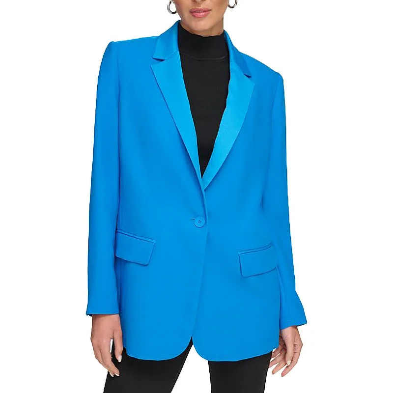 DKNY Womens Solid Office One-Button Blazer Fashion Women's Blazer