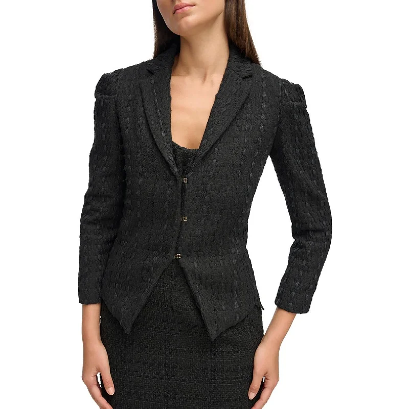 Donna Karan Womens Wool Suit Separate Two-Button Blazer Women's Classic Blazer