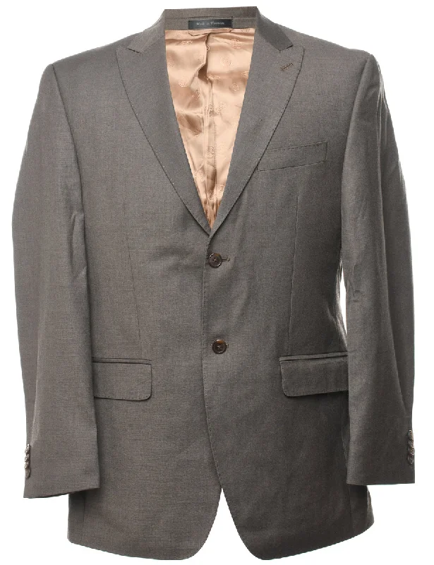 Grey Classic Blazer - L Women's Vintage Jacket