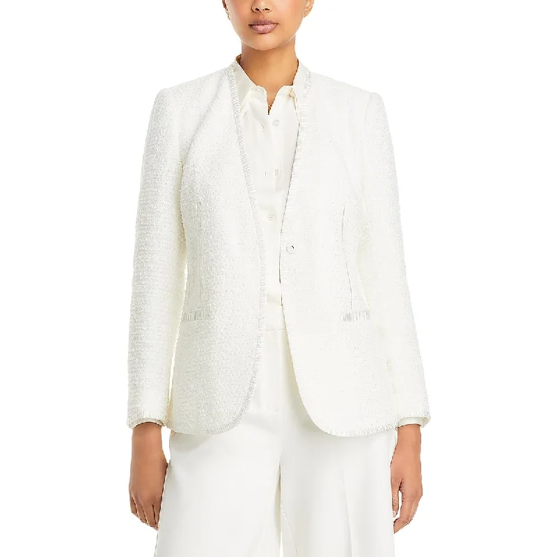 Kobi Halperin Womens Evangeline Tweed Special Occasion One-Button Blazer Women's Luxurious Jacket