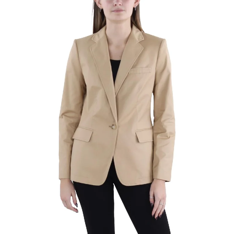 Lauren Ralph Lauren Womens Notch Collar Suit Separate One-Button Blazer Women's Solid Blazer