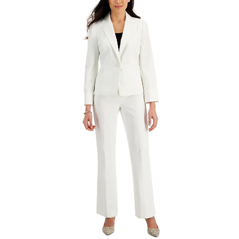 Le Suit Womens Herringbone Suit Separate One-Button Blazer Women's Fashion Blazer