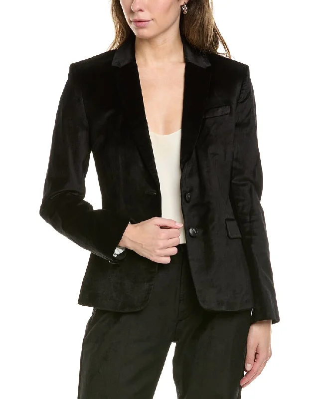 rag & bone Razor Velvet Blazer Women's Luxurious Jacket