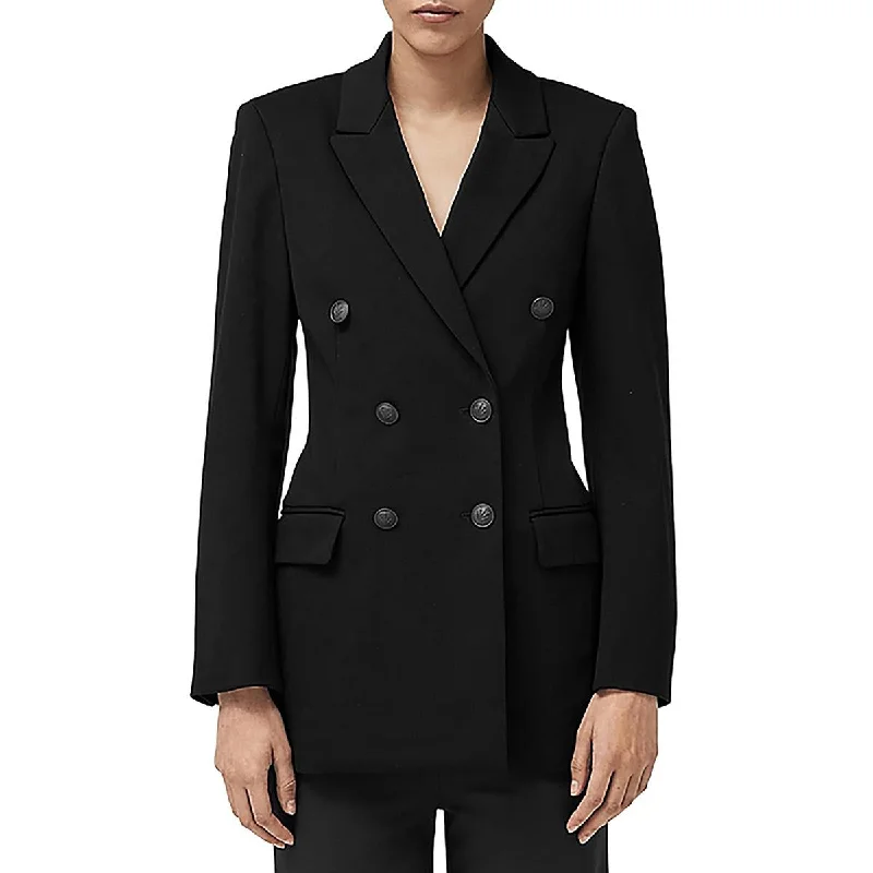 Rag & Bone Womens Warren Solid  Double-Breasted Blazer Women's Trendy Jacket